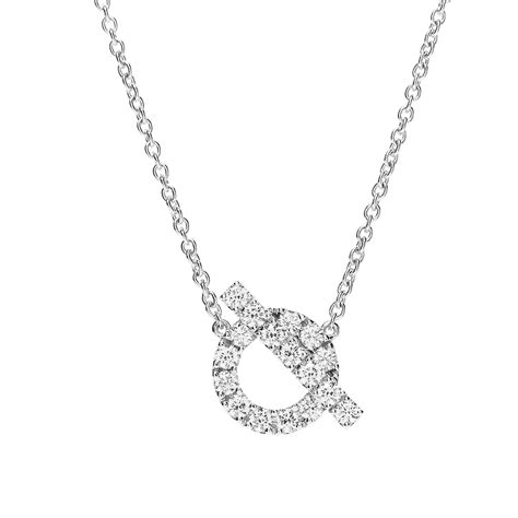 hermes finesse necklace white gold|18k diamond finesse pendant necklace.